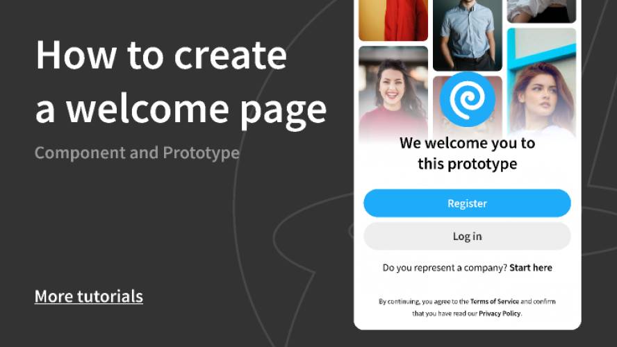 How to create a welcome page Pinterest style mobile figma template