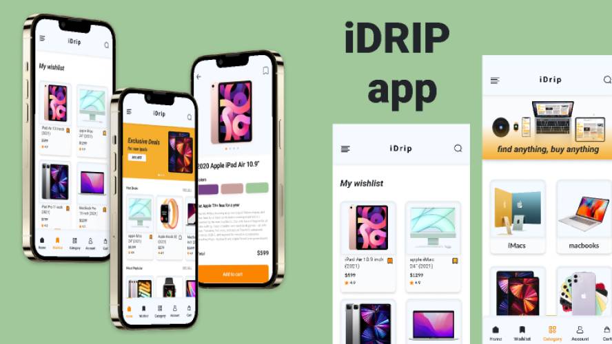 I drip e-commerce app Figma Template
