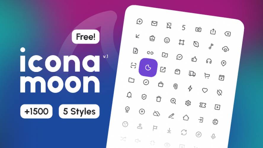 [IconaMoon] +1500 Icons in 5 Styles Figma Template