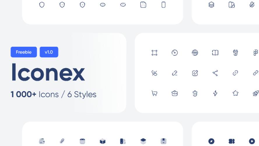 Iconex - Freebie icons figma template