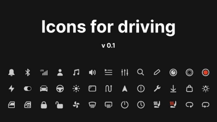 Icons for driving figma template