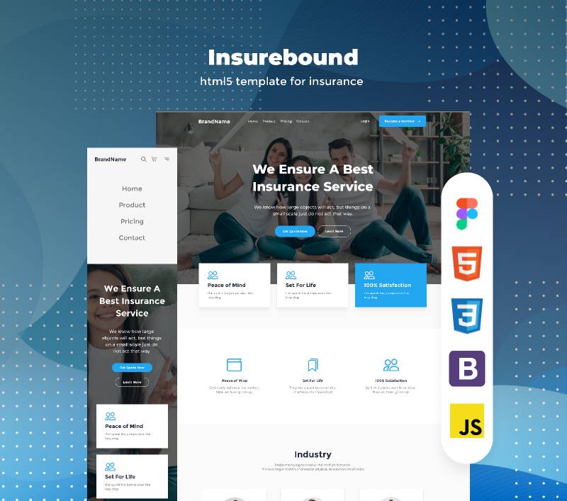 insurance agency free download figma | UI4Free