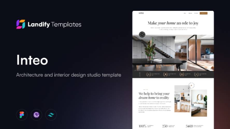 Inteo - Architecture and Interior Design Studio Figma Template
