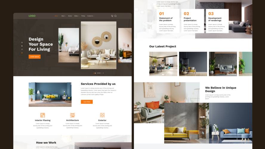 Interior Architecture Website Design Figma Template