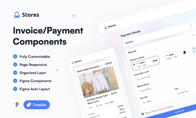 Invoice/Payment Components Figma Template
