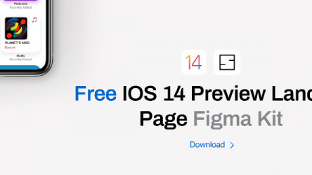 iOS 14 Preview Landing Page Figma