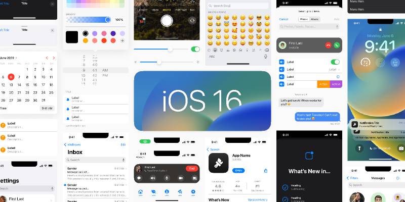 iOS 16 UI Kit for Figma Free Download
