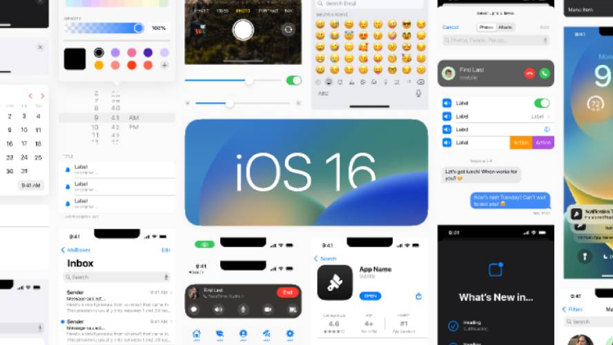 iOS 16 UI Kit for Figma Free Download