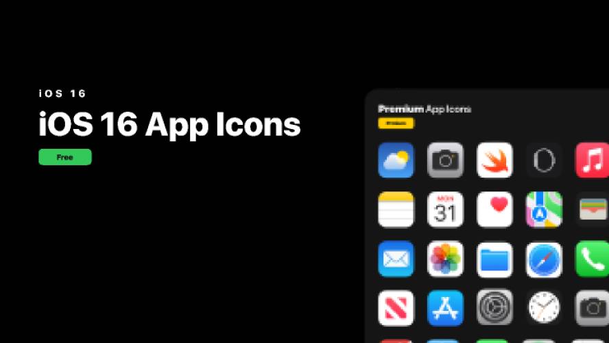 iOS App Figma Icons Set - Free