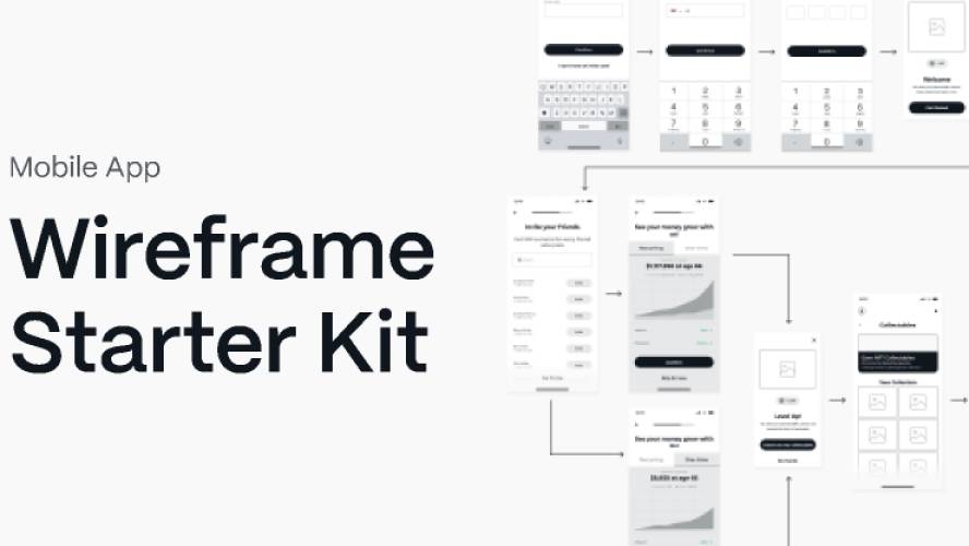 IOS Mobile App Wireframe Starter Kit Figma Template