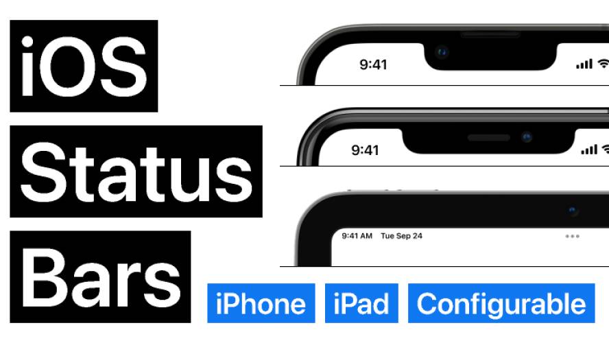 iOS Status Bars Figma Ui Kit