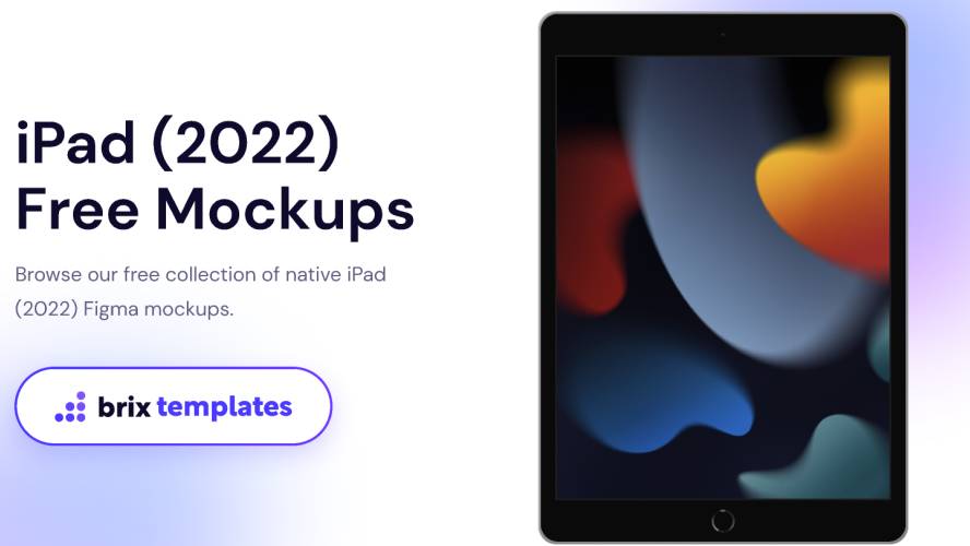 iPad (2022) Free Mockups BRIX Templates