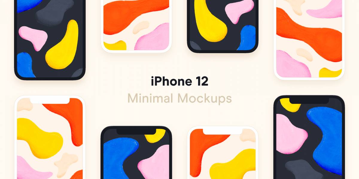 iPhone 12 - Minimal Mockups (Figma template)