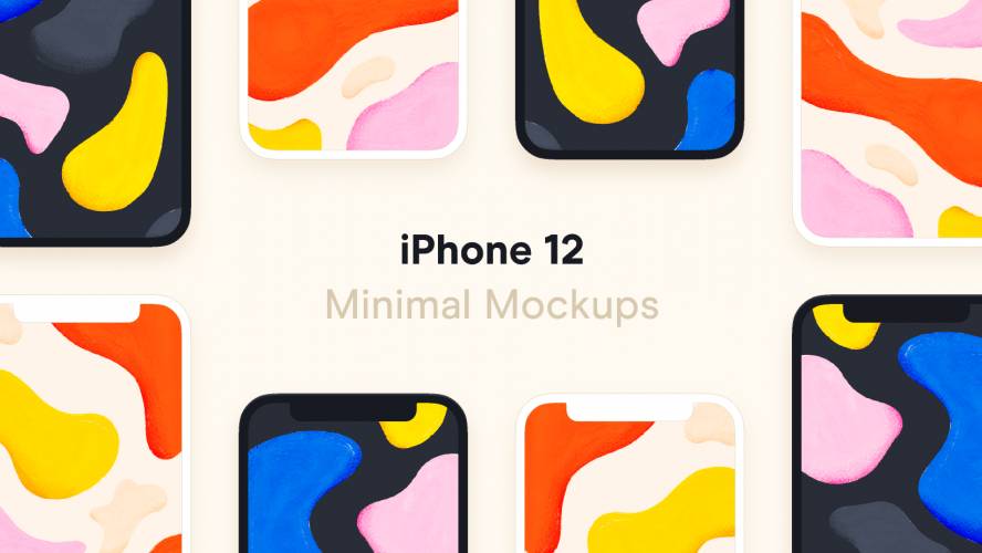 iPhone 12 - Minimal Mockups (Figma template)
