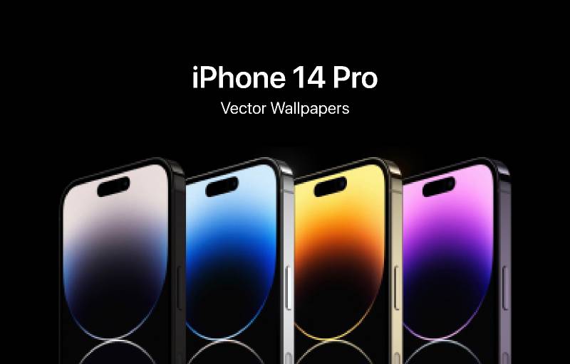 iPhone 14 Pro - Vector Wallpapers Figma Free Mockup