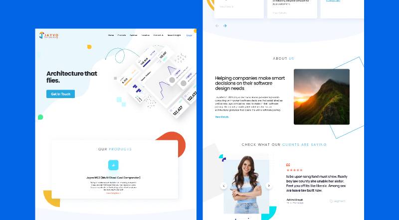 Jayvo Home page Figma Website Template | UI4Free