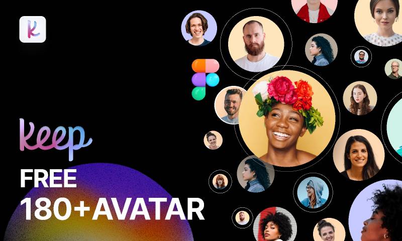 Keep Design System Free Avatar Figma Template | UI4Free