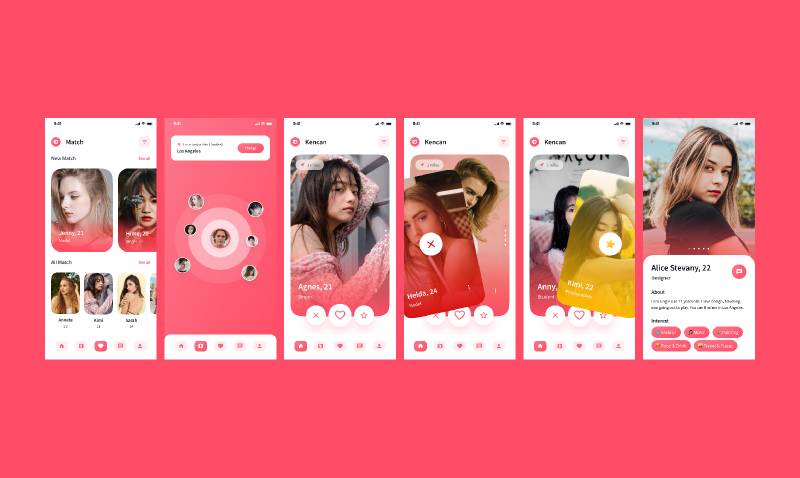 Kencan - Figma Dating App UI Kit | UI4Free