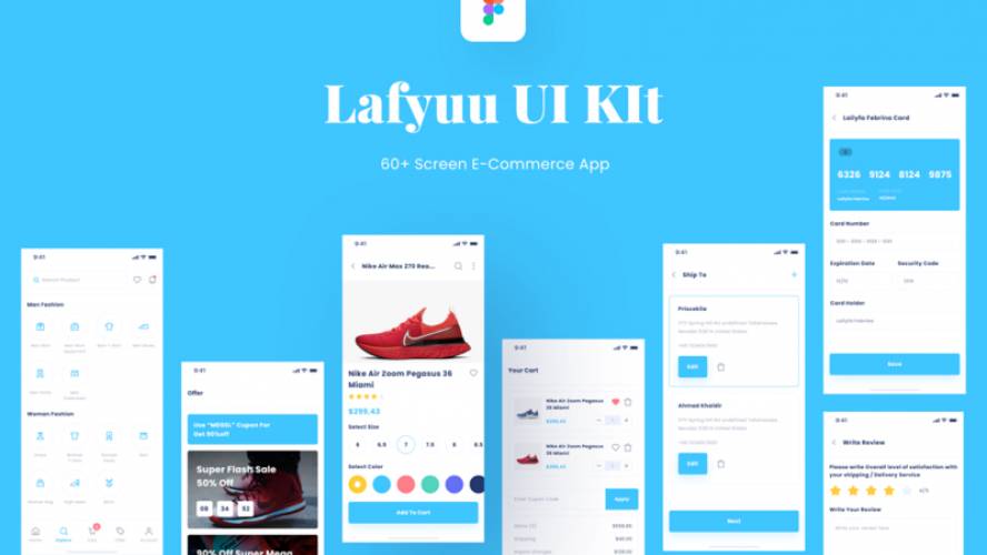 Lafyuu E-commerce UI Kit for Figma Templates free