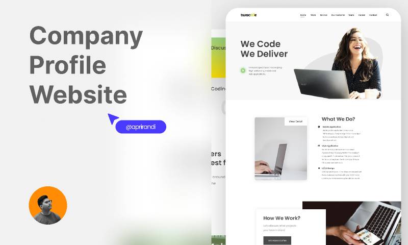 Landing Page Company Profile Figma Website Template