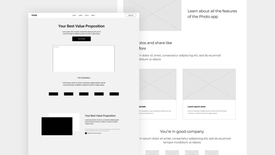 Landing Page Wire Framing Figma Template