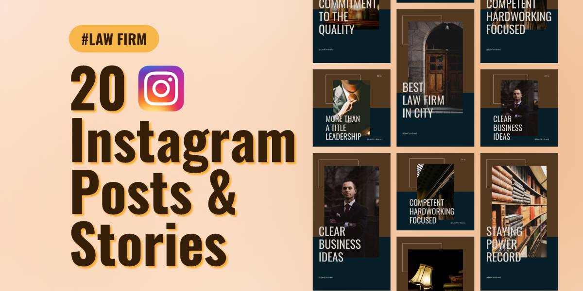 Law Firm Instagram Post & Story Figma Template