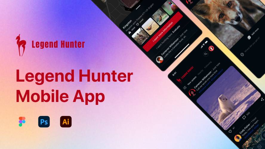 Legend Hunter Mobile App Figma Template