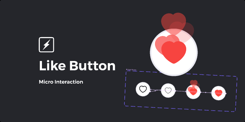 Like button micro interaction figma ui kit | UI4Free