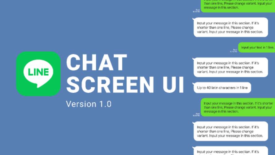 LINE Chat UI Figma Template