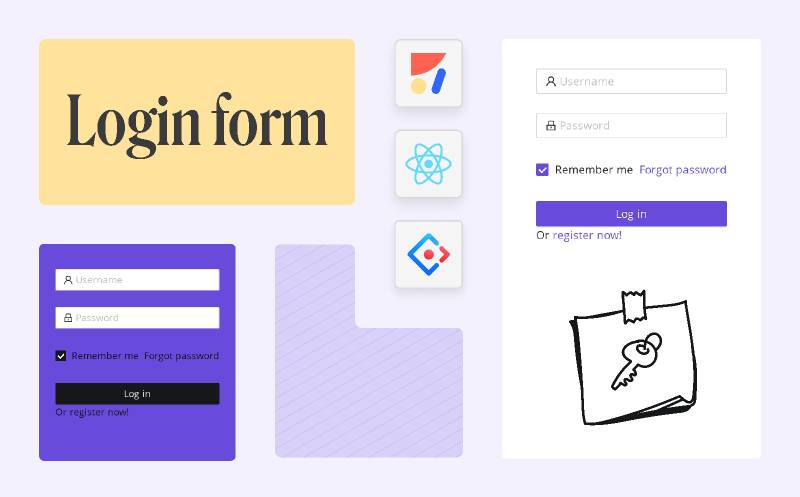 Login form with Ant Design components Figma Ui Kit