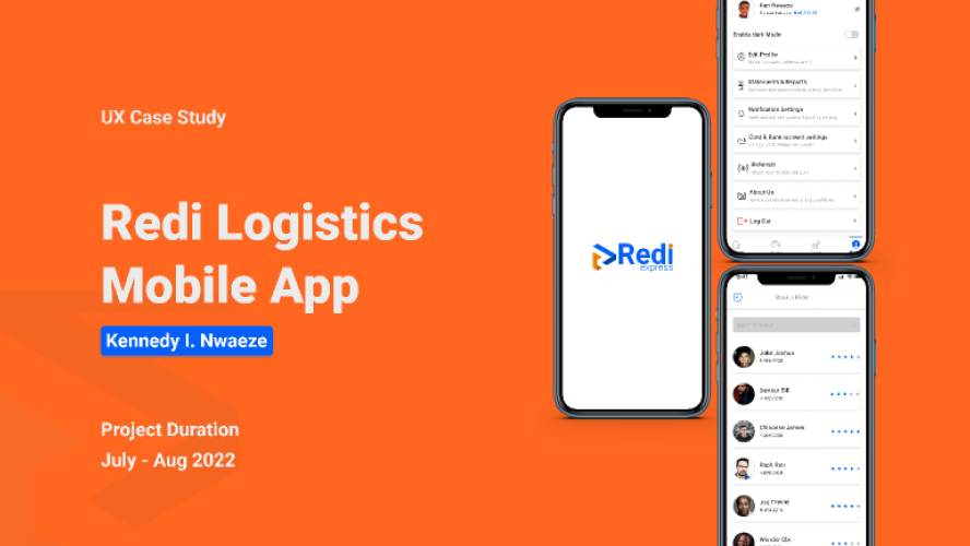 Logistics app - UX Case Study Figma Free Template