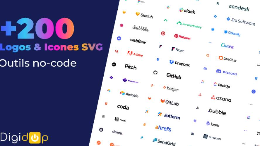 Logos & Icones Outils Nocode SVG Figma Icons