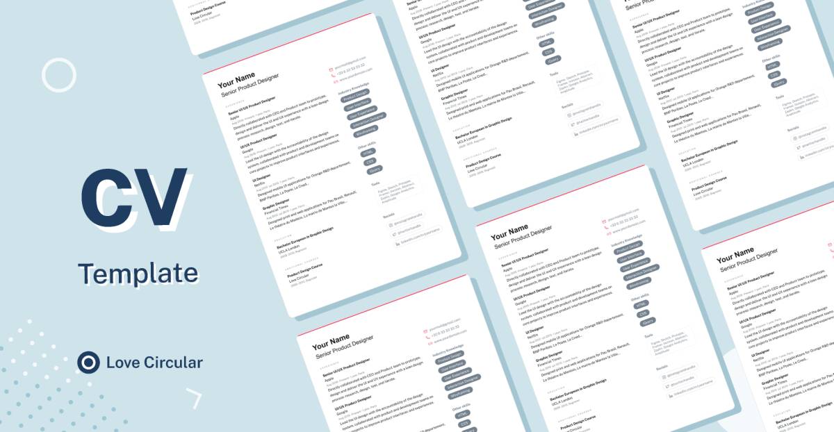 Love Circular CV Figma Template | UI4Free