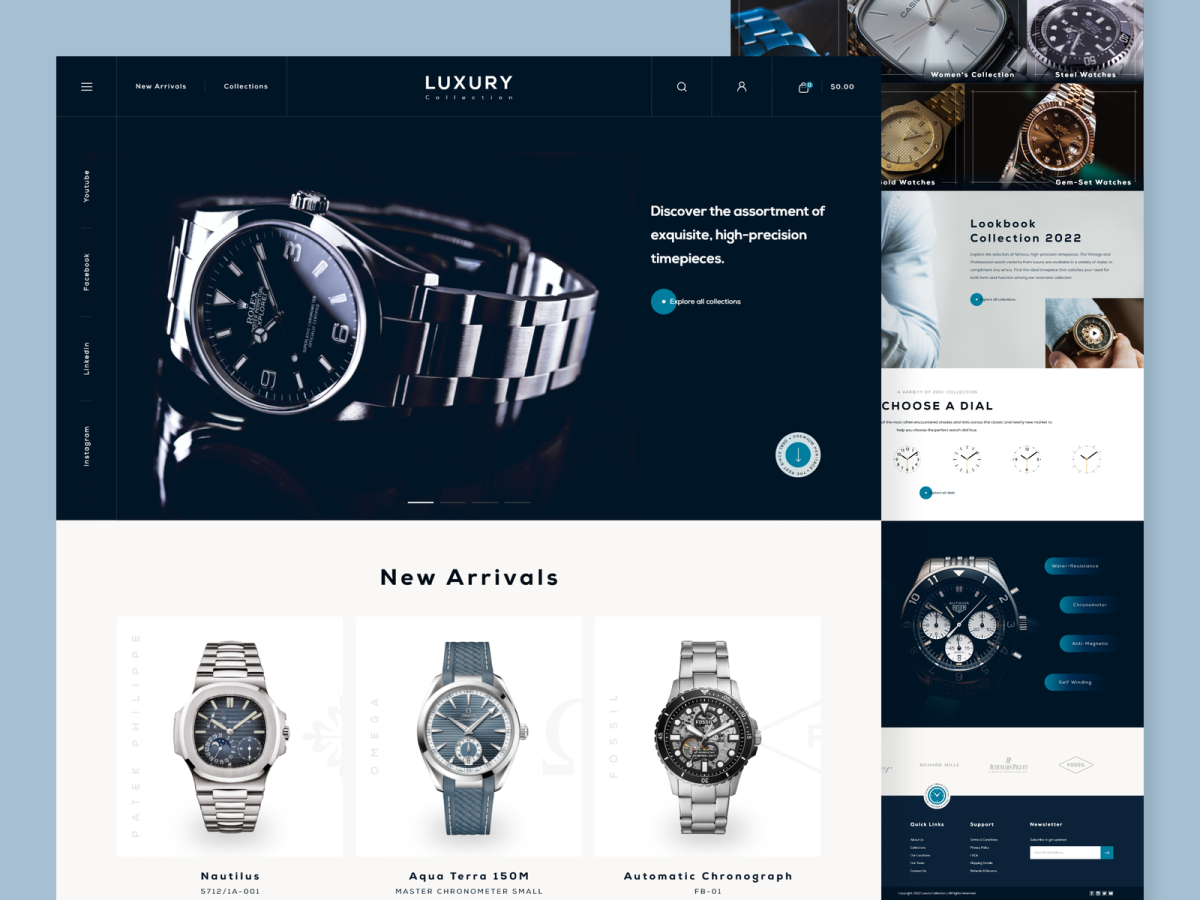 Luxury Watch Website Design