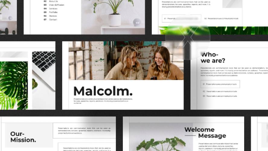 Malcolm - Exploration Figma Presentation Template