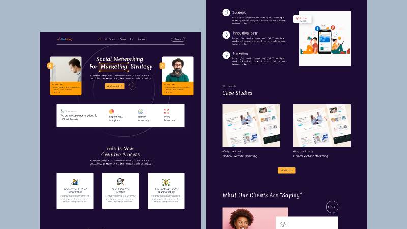 Marketing Agency Figma Website Template | UI4Free