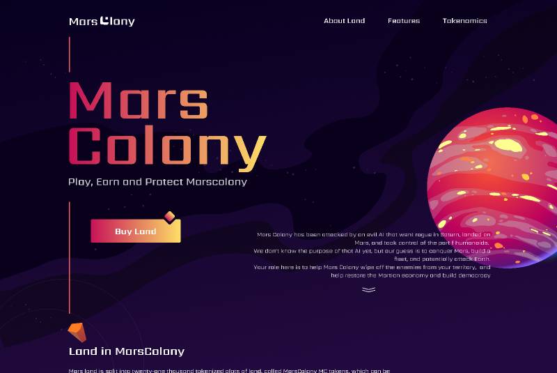 Mars  Colony Figma Design