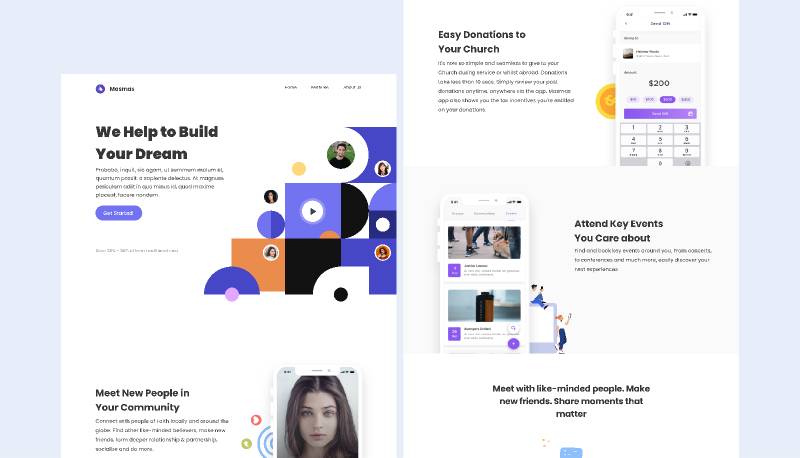 Masmas Landing Page Figma Website Template | UI4Free