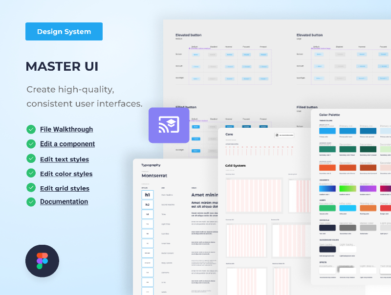Master UI Design System Figma Template