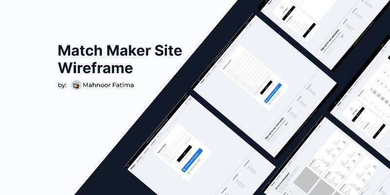 Match Maker Site Wireframe Figma Free Template