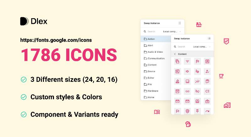 Material Icons Figma Design free