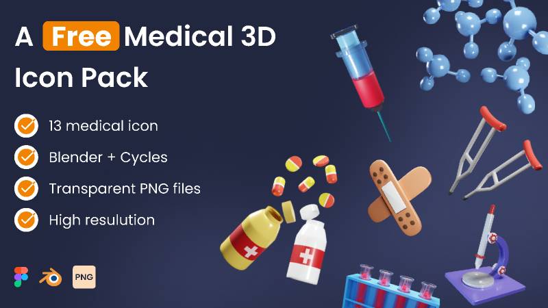 Medical 3D Icons Pack Figma Template