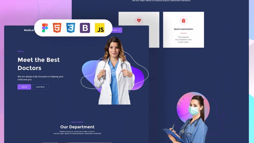 Medical Heart - langding page figma template 