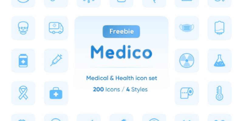 Medico icon pack Medical & Health icon set Figma Template
