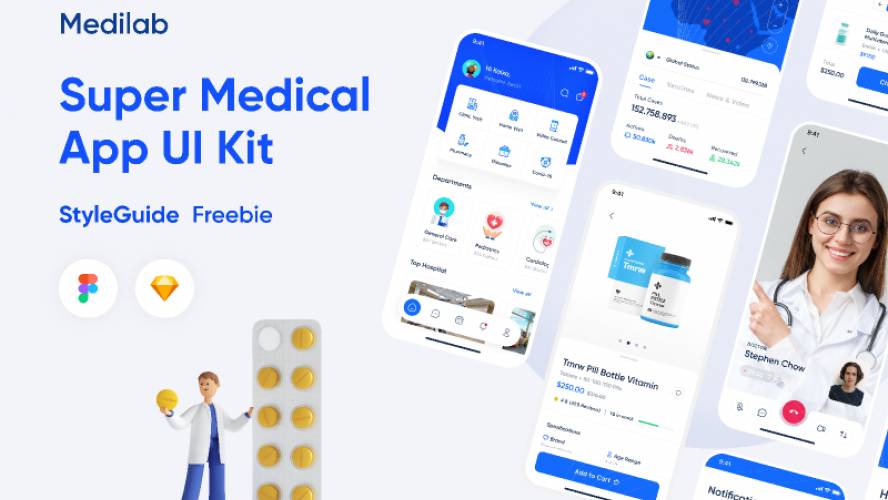 Medilab - Super Medical UI Kit Figma [Styleguide Freebie]