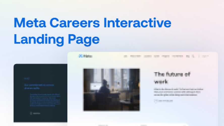 Meta Careers Interactive Landing Page Figma Free Download