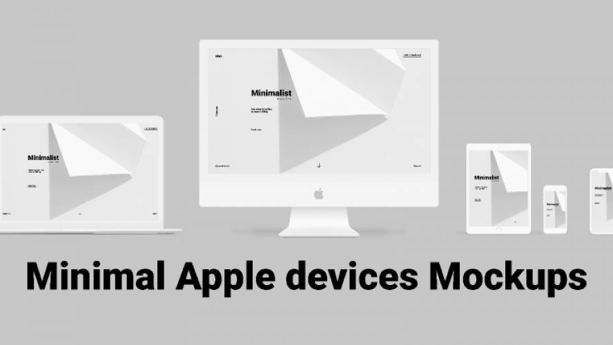 Minimal Apple devices Mockups