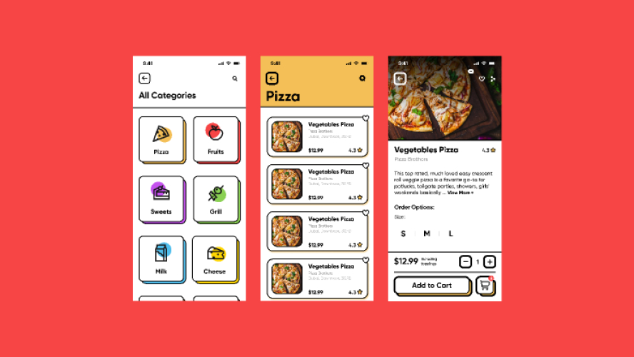 Minimal Restaurant App Figma Free Mobile Template