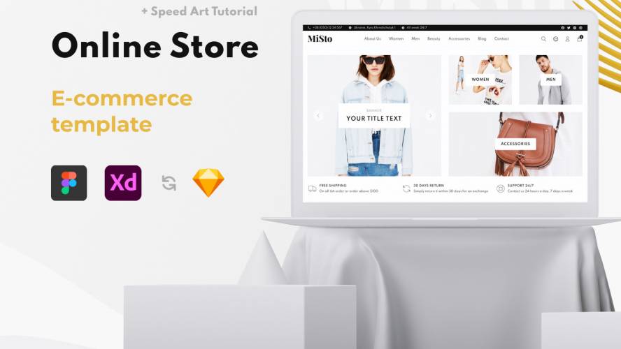 MiStoFree eCommerce templateStoreShopMinimalist & Clean Web Design