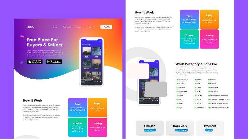 Mobile App Landing Page Figma Website Template | UI4Free